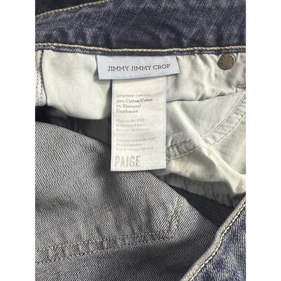 Paige Jimmy Jimmy Crop Distressed Denim Capri Pants Size 29 - Picture 4 of 4